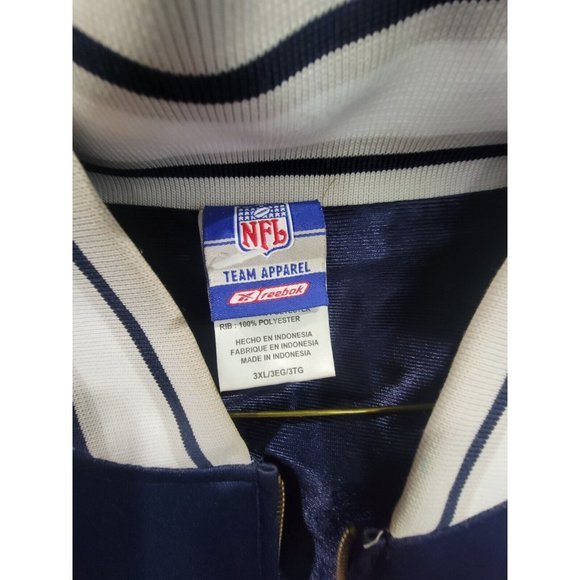 NFL Reebok New England Patriots 1/4 Zip Blue Heavy Pullover Jacket Men 3XL - Picture 5 of 12